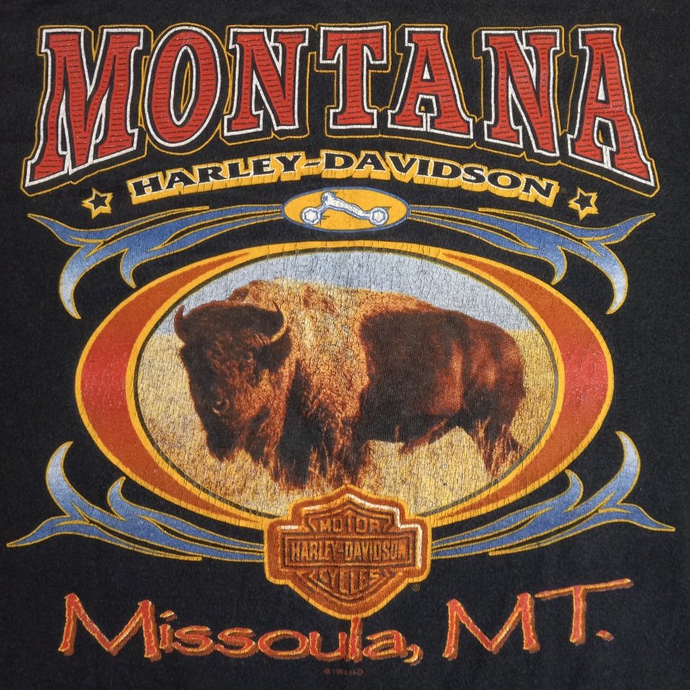 harley davidson missoula montana 1998 mens xxl tee shirt 100% cotton